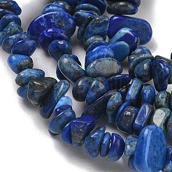 Natural Lapis Lazuli Chip Beads Strands&nbsp;G-E271-121