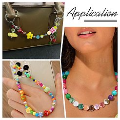 120Pcs 12 Colors Acrylic Imitation Jade European Beads&nbsp;OACR-CJ0002-84