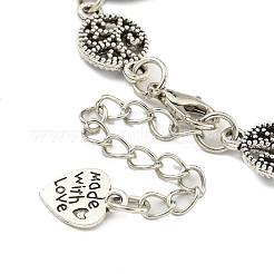 Antique Silver Plated Alloy Link Chain Bracelet Making&nbsp;MAK-K023-02A-AS