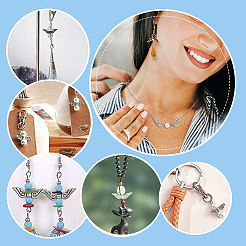 150Pcs 15 Styles Tibetan Style Alloy Fairy Wing Beads&nbsp;TIBEB-PH0005-44
