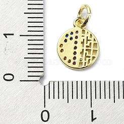 Brass Micro Pave Colorful Cubic Zirconia Pendants&nbsp;KK-H475-18G-03