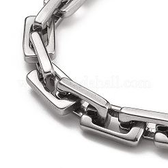 Anti-Tarnish 201 Stainless Steel Rectangle Link Chain Necklace & Bracelets Set&nbsp;SJEW-G083-12P