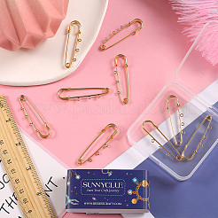 10Pcs Brass Brooch Findings&nbsp;KK-SC0003-43