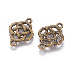 Flower Knot Tibetan Style Alloy Links connectors&nbsp;TIBEP-R338-33AB-NR