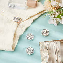 4Pcs 2 Colors Alloy Rhinestone Cufflinks&nbsp;DIY-NB0013-78