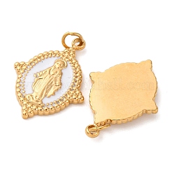 304 Stainless Steel Enamel Pendants&nbsp;STAS-U061-19G-02