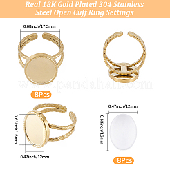 DIY Oval Finger Rings Making Kit&nbsp;DIY-BBC0003-15G