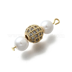 Brass Micro Pave Cubic Zirconia Pendants&nbsp;KK-Z093-31G