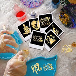 9Pcs Nickel Self-adhesive Picture Stickers&nbsp;DIY-WH0450-194