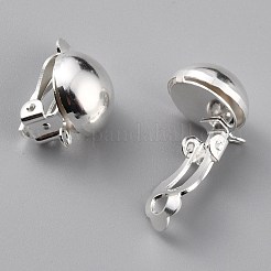 Brass Clip-on Earring Findings&nbsp;KK-O131-03S-A
