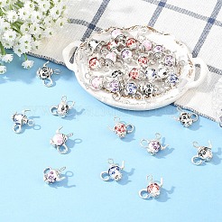 50Pcs 5 Colors Handmade Porcelain Pendants&nbsp;PALLOY-YW00135