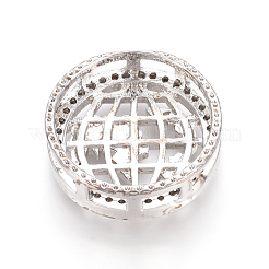 Brass Micro Pave Clear Cubic Zirconia Multi-Strand Links&nbsp;ZIRC-L085-26P