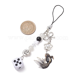 2Pcs Acrylic Gemtone Plastic Phone Hand Strap Chains&nbsp;HJEW-JM03025-01