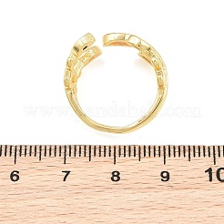Brass Pave Cubic Zirconia Cuff Open Rings&nbsp;CU-CBACDF6-09G-02