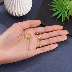 Brass Leverback Earring Findings&nbsp;EJEW-TAC00036