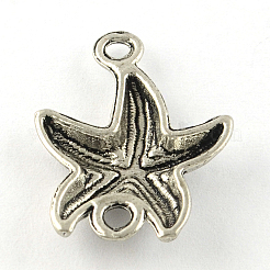 Tibetan Style Alloy Starfish Links connectors&nbsp;TIBEP-R345-02AS-NR