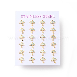 Colorful Enamel Tiny Umbrella Stud Earrings with 316 Stainless Steel Pins for Women&nbsp;EJEW-J043-09G