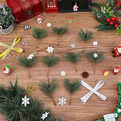30Pcs Plastic Artificial Pine Branches&nbsp;AJEW-CP0009-91
