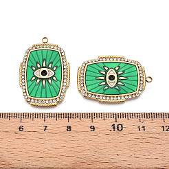 Ion Plating(IP) 304 Stainless Steel Evil Eye Enamel Pendants&nbsp;STAS-N107-04B-G