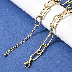 Brass Paperclip Chain Necklaces for Women&nbsp;NJEW-B157-20G