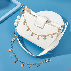 2Pcs 2 Colors Brass Bag Decorative Chains&nbsp;FIND-PH0008-75