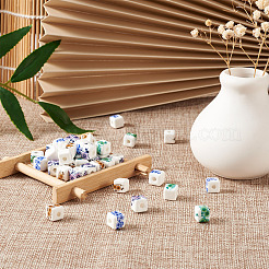 72Pcs 4 Color Handmade Porcelain Ceramic Beads Strands&nbsp;PORC-FW0001-01