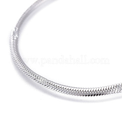 Non-Tarnish 304 Stainless Steel Flat Snake Chain Necklaces&nbsp;NJEW-F277-02B-P