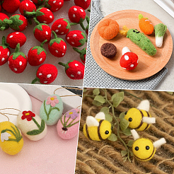 8Pcs 8 Colors DIY Wool Roving&nbsp;DIY-CP0013-78A