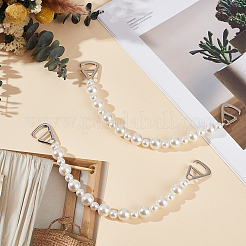 2Pcs Plastic Imitation Pearl Shoe Chains&nbsp;AJEW-CY0002-27