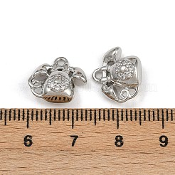 Brass Micro Pave Cubic Zirconia Pendants&nbsp;KK-K407-15P