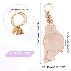 20Pcs Electroplated Natural Quartz Crystal Pendants&nbsp;PALLOY-AB00133