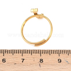 304 Stainless Steel Micro Pave Cubic Zirconia Cuff Open Rings&nbsp;RJEW-D336-01G-03