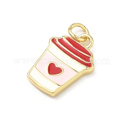 Brass Enamel Pendants&nbsp;KK-H255-11B-G