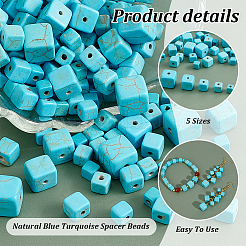 318Pcs Synthetic Turquoise Beads Strands&nbsp;G-PH0002-70