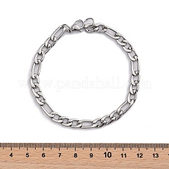 Tarnish Resistant Trendy Women's 304 Stainless Steel Figaro Chain Bracelets&nbsp;LS-STAS-A028-B017P