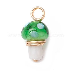 Copper Wired Wrapped Handmade Lampwork Pendants&nbsp;PALLOY-JF03332