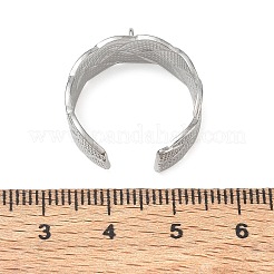 Textured 304 Stainless Steel Finger Rings Components&nbsp;SA-CBA45D5-19P