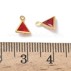 Brass Glass Charms&nbsp;KK-Z136-30G-02