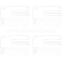 4Pcs Acrylic Rounded Edge Measuring Tools&nbsp;AJEW-CL0002-18