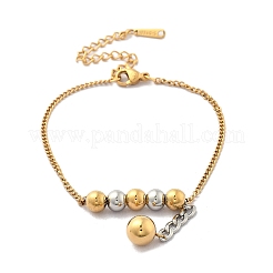 304 Stainless Steel Curb Chain Bracelets&nbsp;BJEW-D337-01B-GP