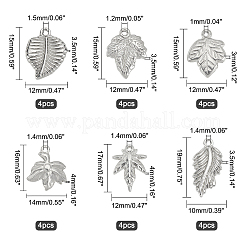 24Pcs 6 Styles 304 Stainless Steel Pendants&nbsp;STAS-UN0021-99P