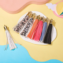 PU Imitation Leather Tassel Pendants&nbsp;FIND-TA0005-07B