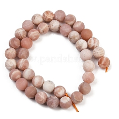 Round Natural Sunstone Beads Strands&nbsp;G-K068-29-10mm
