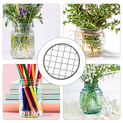 15Pcs Galvanized Iron Mason Jar Flower Frog Lid&nbsp;AJEW-GF0007-42