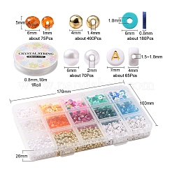 DIY Faceted & Letter & Heishi Beads Bracelets Making Kit&nbsp;DIY-YW0005-22