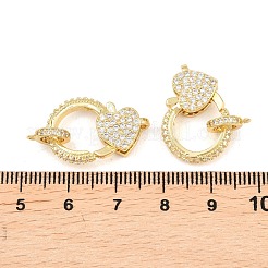 Brass Micro Pave Cubic Zirconia Lobster Claw Clasps&nbsp;KK-A161-02G
