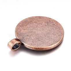 Alloy Pendant Cabochon Settings&nbsp;PALLOY-S602-R-FF