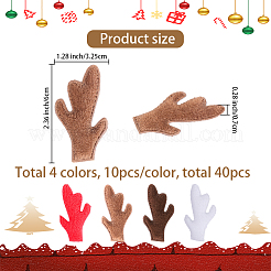 40Pcs 4 Colors Plush Antler Snowman Hand Branch&nbsp;DOLL-GF0001-09
