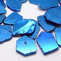 Electroplated Natural Agate Beads Strands&nbsp;G-K109-05-F