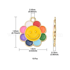 Alloy Enamel Pendants&nbsp;ENAM-YW0002-26LG